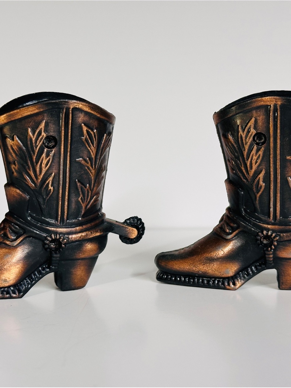 Cowboy Boot Die Cast Metal Collectible Pencil Sharpener Set